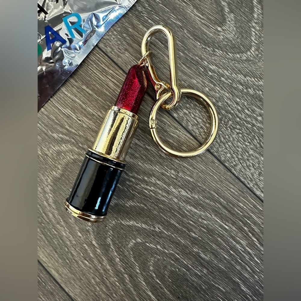Sephora X Baublebar Limited Edition Gold and Black Lipstick Purse Charm